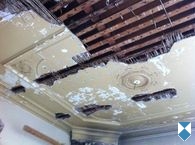 Begin van het fixeren van het plafond